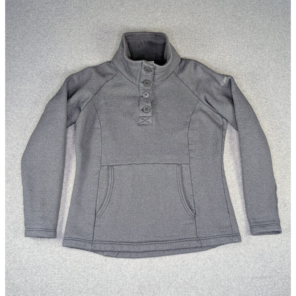 Columbia Women's Felix Peak Pullover L Sweater Knit Fleece Gorpcore Heather Gray - Picture 6 of 12